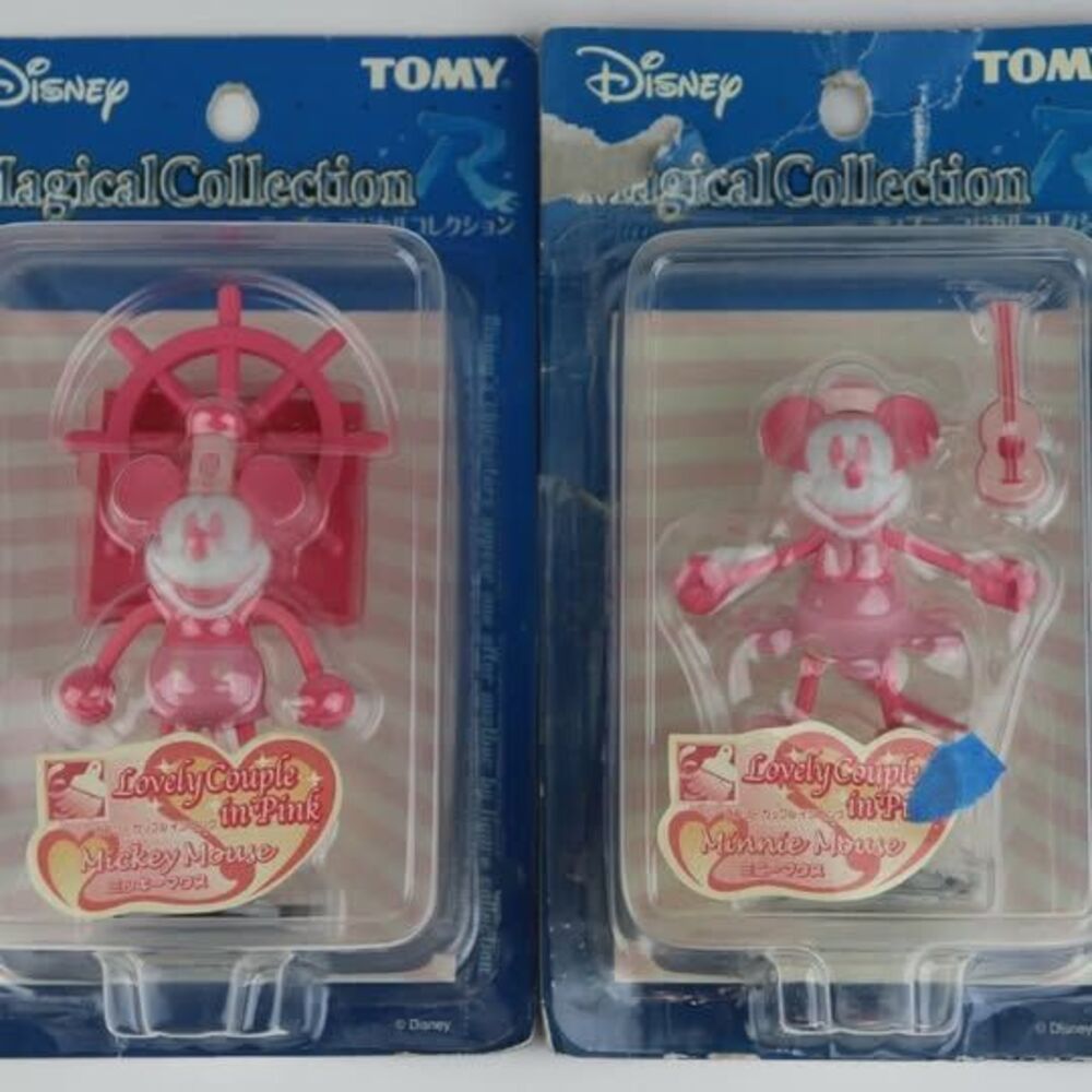 Disney Tomy Magical Collection Mickey and Minnie Mouse Lovely Couple in Pink Jap